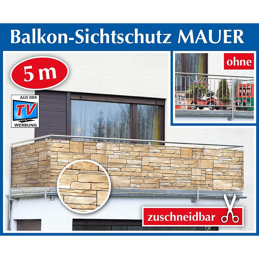 WENKO® 795020500 - Balkon-Sichtschutz &quot;Mauer&quot;