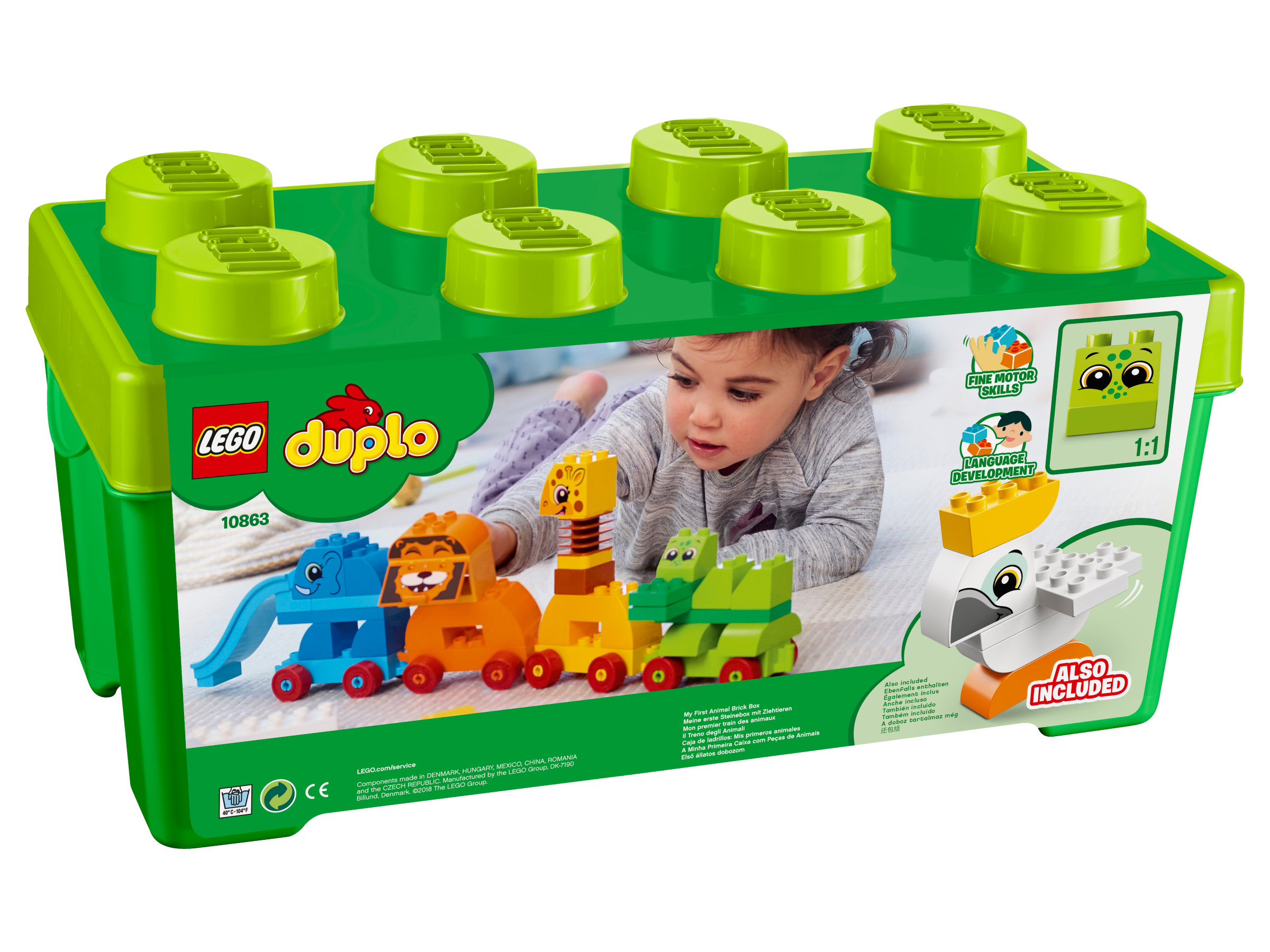 LEGO® DUPLO® 10863 - Meine erste Steinebox mit Ziehtieren, Kreatives Spielen