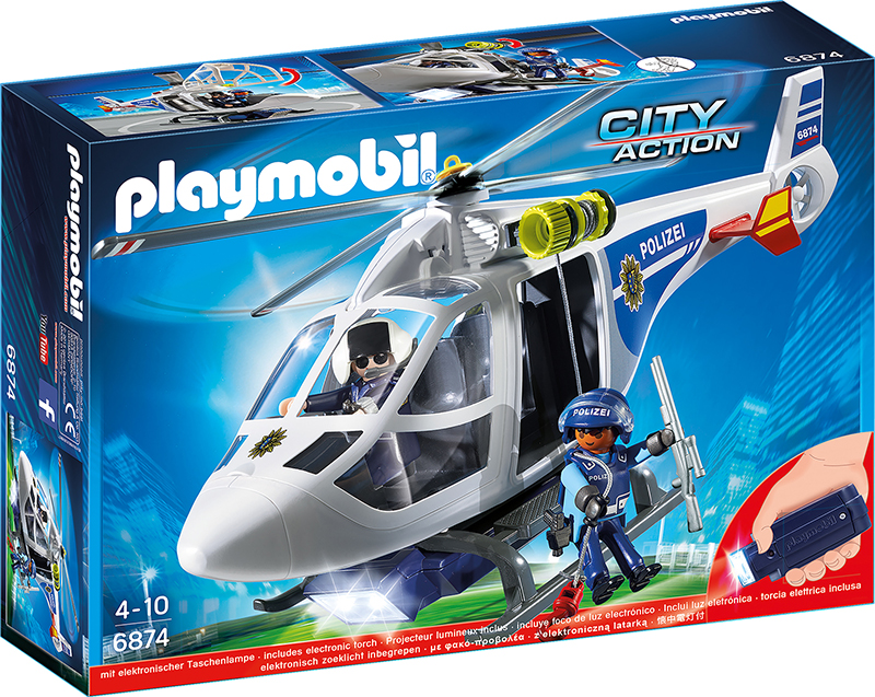 PLAYMOBIL® 6874 - Polizei-Helikopter mit LED-Suchscheinwerfer