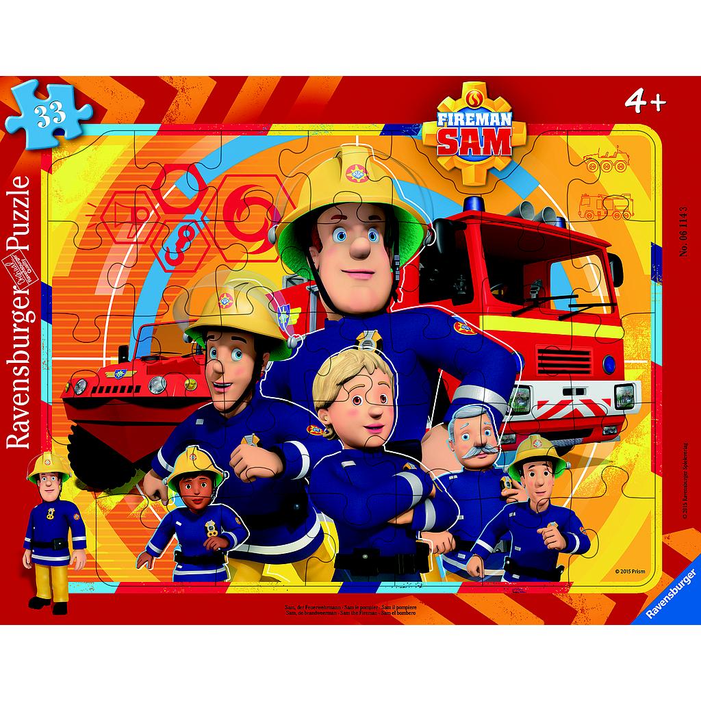 Ravensburger Rahmenpuzzle - 06114 3 - Sam, der Feuerwehrmann - 33 Teile