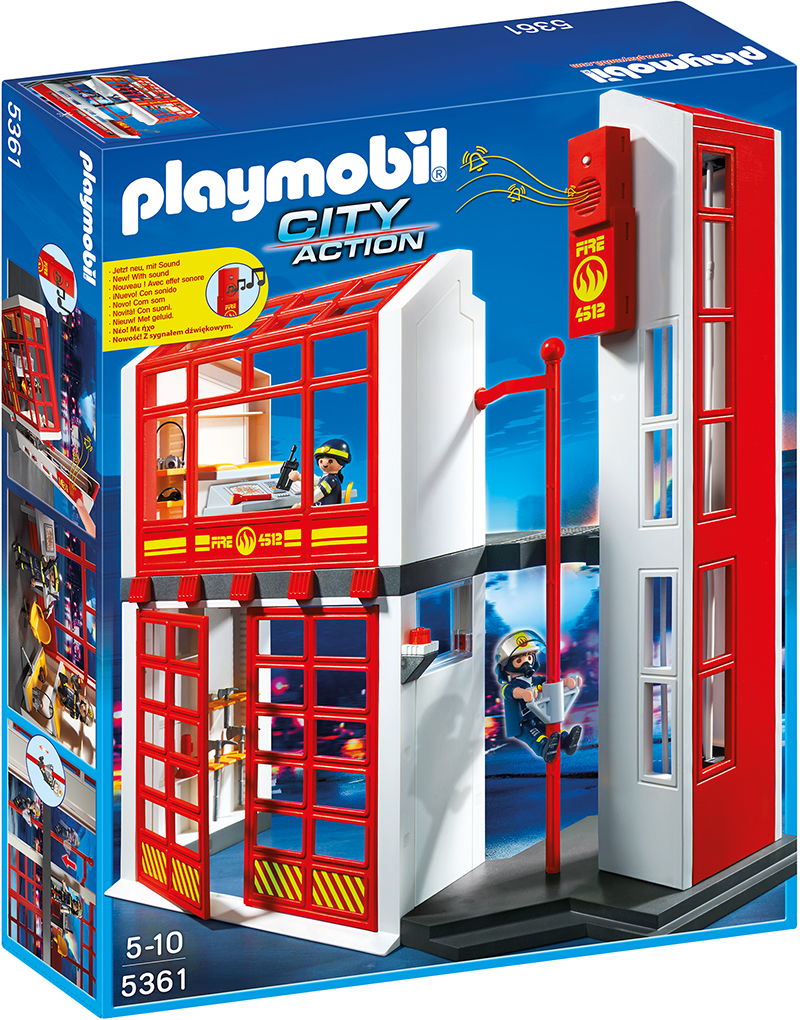 PLAYMOBIL® 5361 - Feuerwehrstation mit Alarm