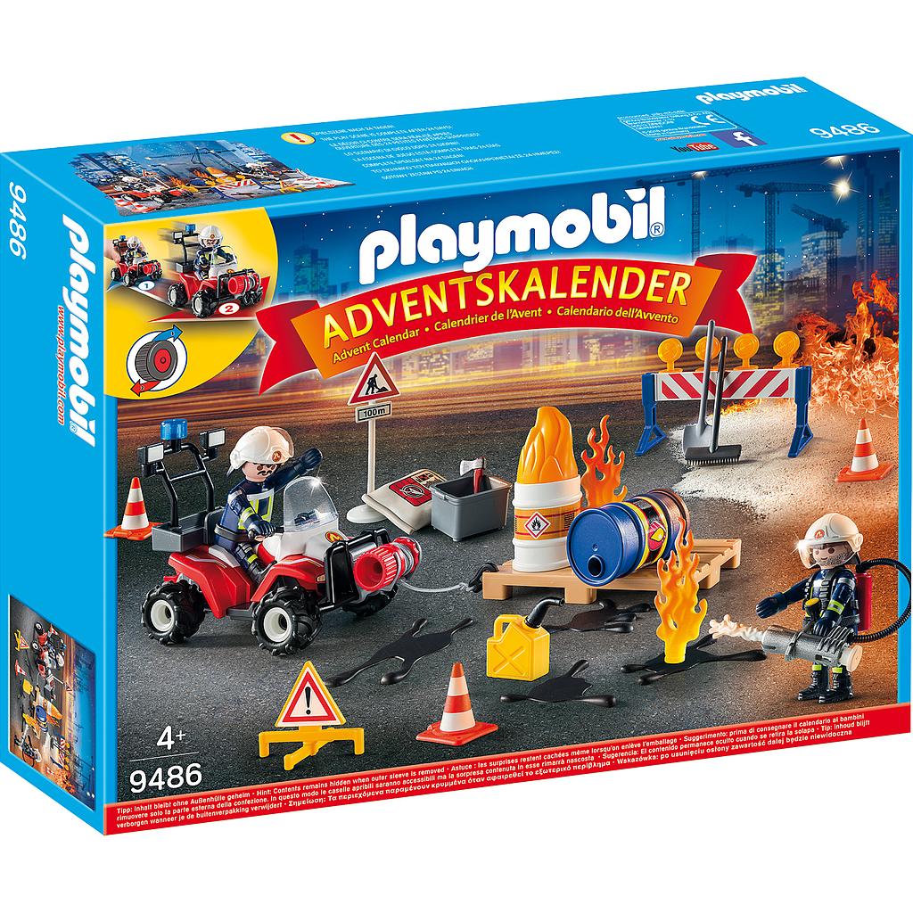 PLAYMOBIL® 9486 - Adventskalender &quot;Feuerwehreinsatz auf der Baustelle&quot;