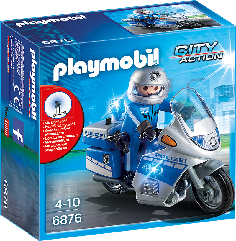 PLAYMOBIL® 6876 - Motorradstreife mit LED-Blinklicht