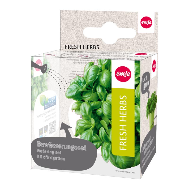 Emsa 515351 - Bewässerungsset Kräutertopf &quot;FRESH HERBS&quot;, 9-teilig