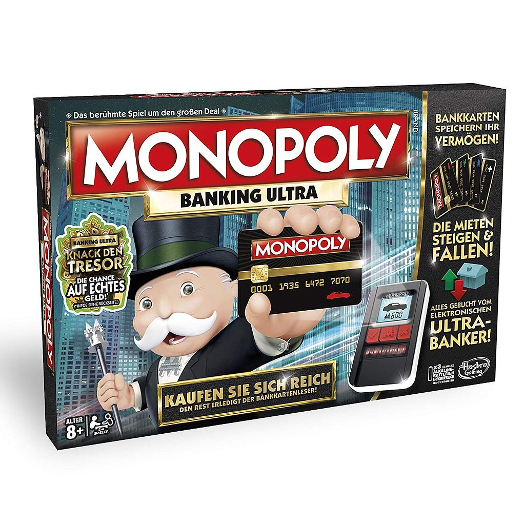 Hasbro Spiele B6677E39 - Monopoly Banking Ultra, Familienspiel