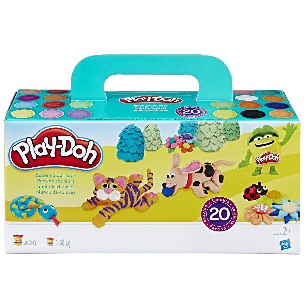 Hasbro Play-Doh A7924EU6 - Super Farbenset, 20-er Pack, Knete