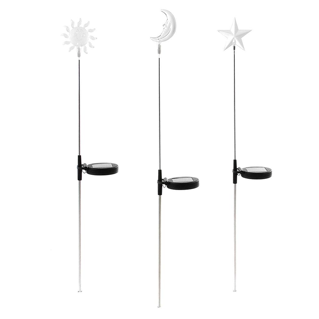 Solarstecker 3 er Set &quot;Sonne, Mond und Sterne&quot;