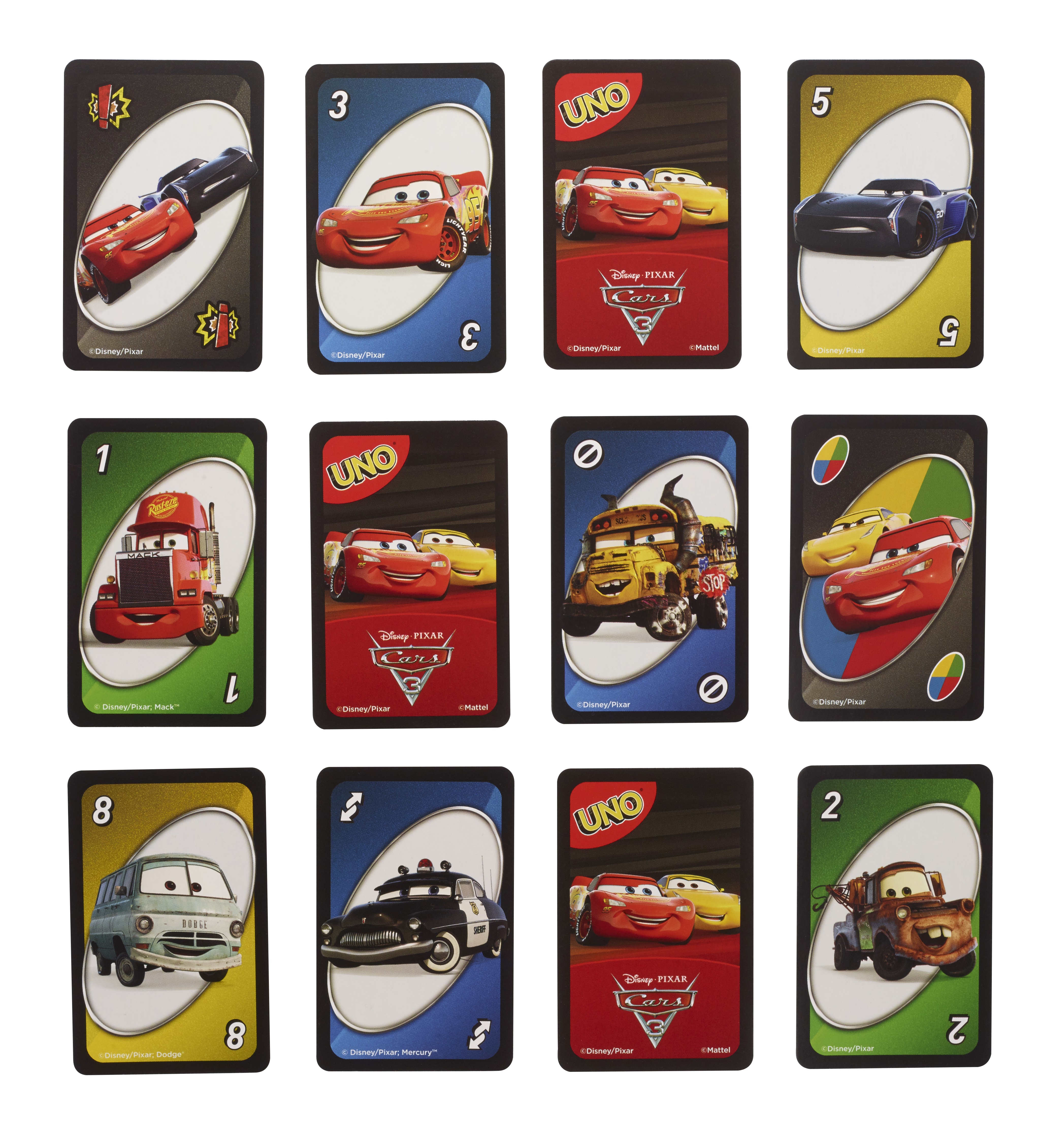 Mattel Spiele FDJ15 - UNO Cars 3 Kartenspiel