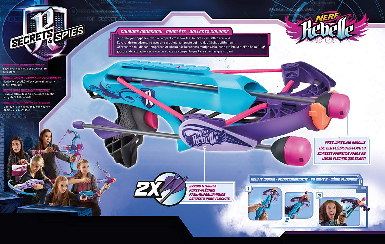 Hasbro B1694EU4 - Nerf Rebelle Lightning Bolt Crossbow