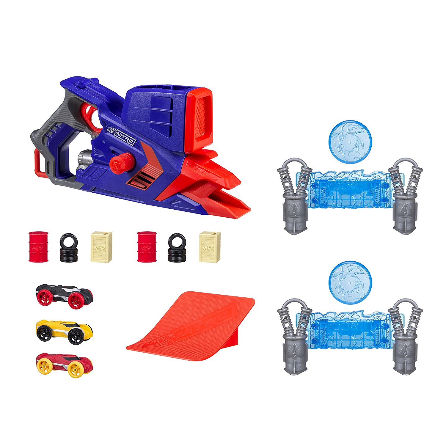 Hasbro Nerf Nitro C0788EU4 - FlashFury Chaos, Fahrzeugblasterset