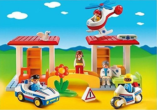 Playmobil 5046 Krankenhaus mit Sanitäter und Polizist-Set