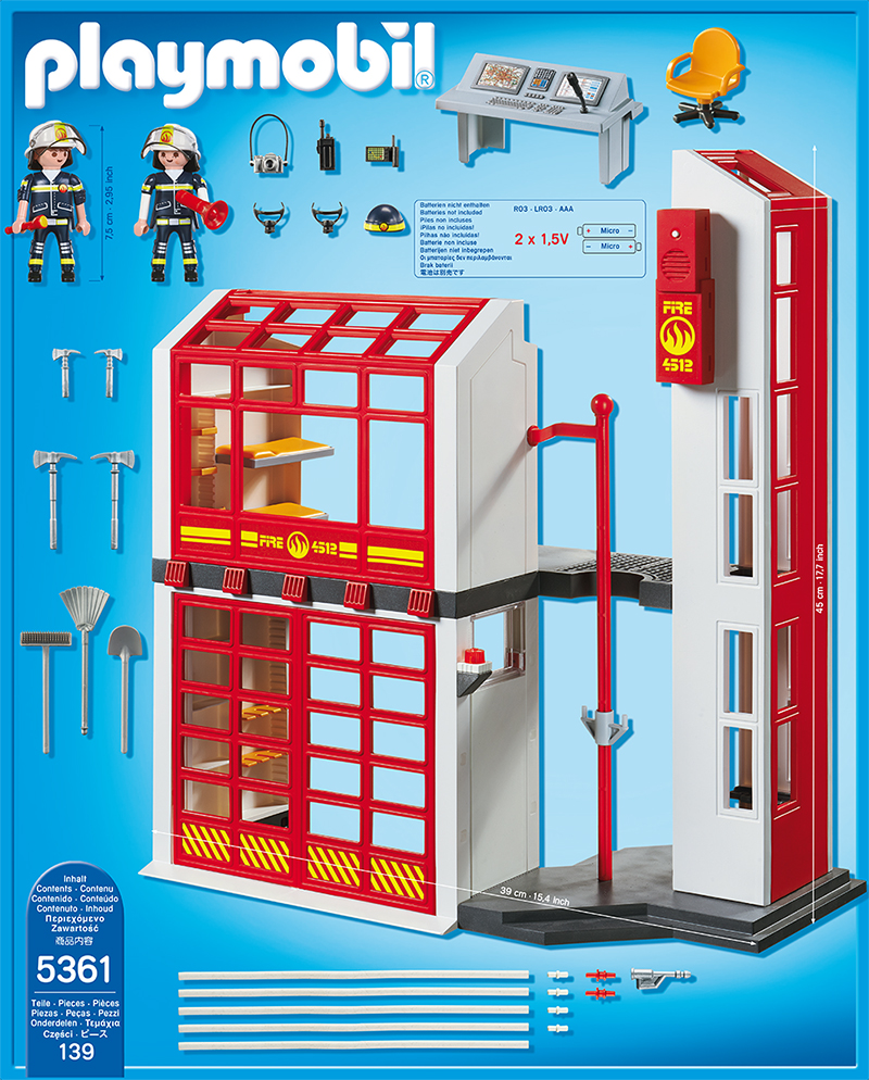 PLAYMOBIL® 5361 - Feuerwehrstation mit Alarm