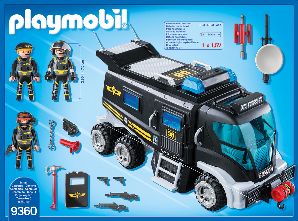 PLAYMOBIL 9360 SEK Truck mit Licht und Sound