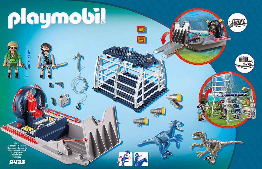 PLAYMOBIL® 9433 - Propellerboot mit Dinokäfig