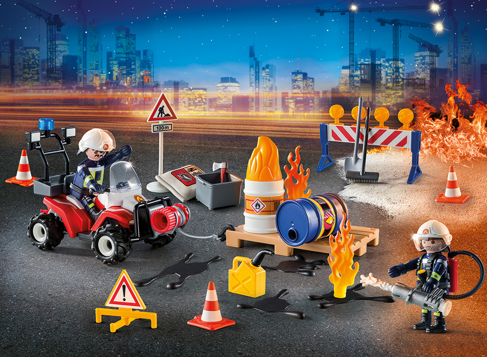 PLAYMOBIL® 9486 - Adventskalender "Feuerwehreinsatz auf der Baustelle"