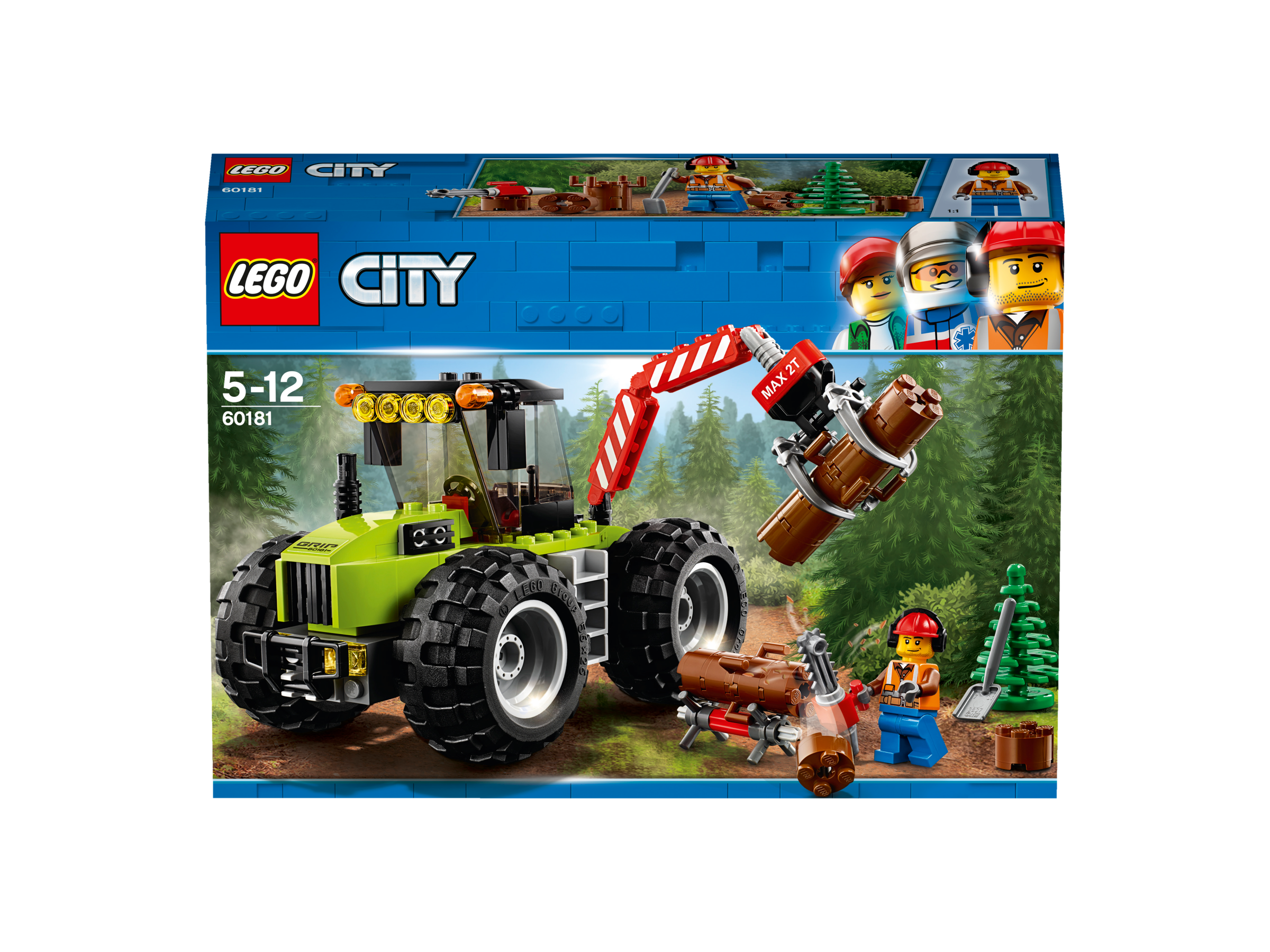 LEGO® City 60181 - Starke Fahrzeuge Forsttraktor, Cooles Kinderspielzeug