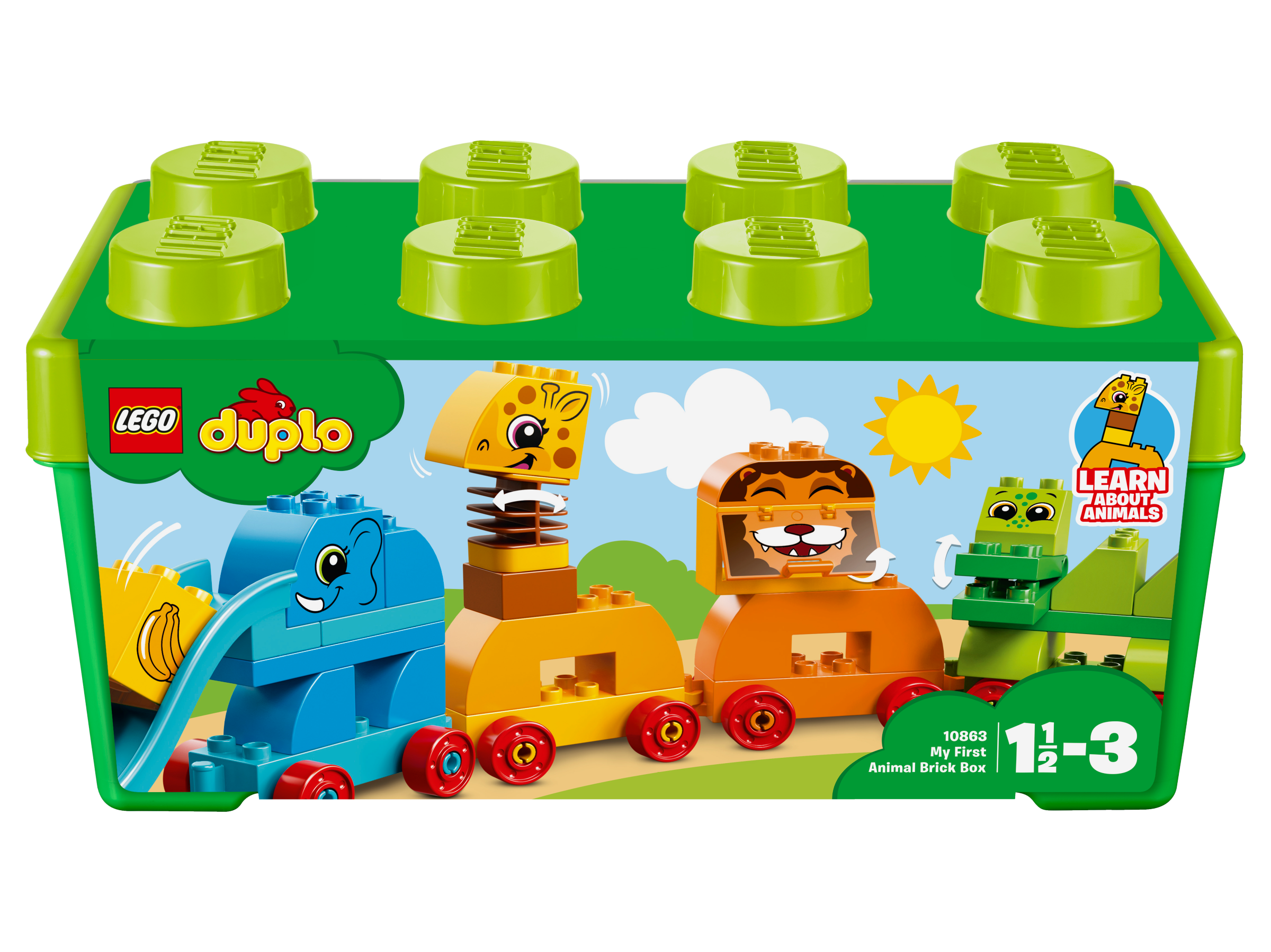 LEGO® DUPLO® 10863 - Meine erste Steinebox mit Ziehtieren, Kreatives Spielen