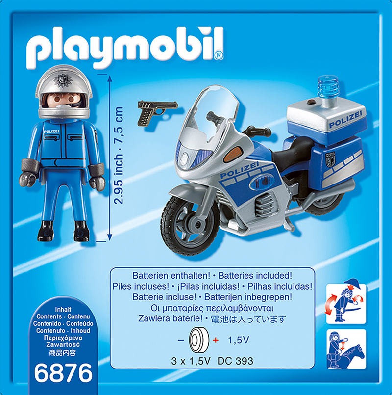 PLAYMOBIL® 6876 - Motorradstreife mit LED-Blinklicht