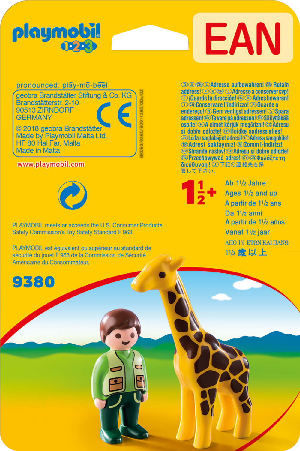 PLAYMOBIL® 9380 - Tierpfleger mit Giraffe