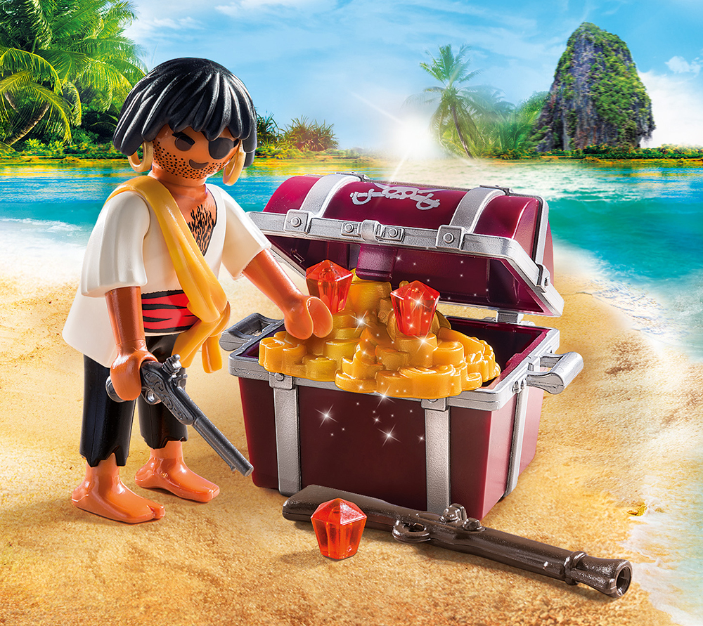 PLAYMOBIL® 9358 - Pirat mit Schatzkiste