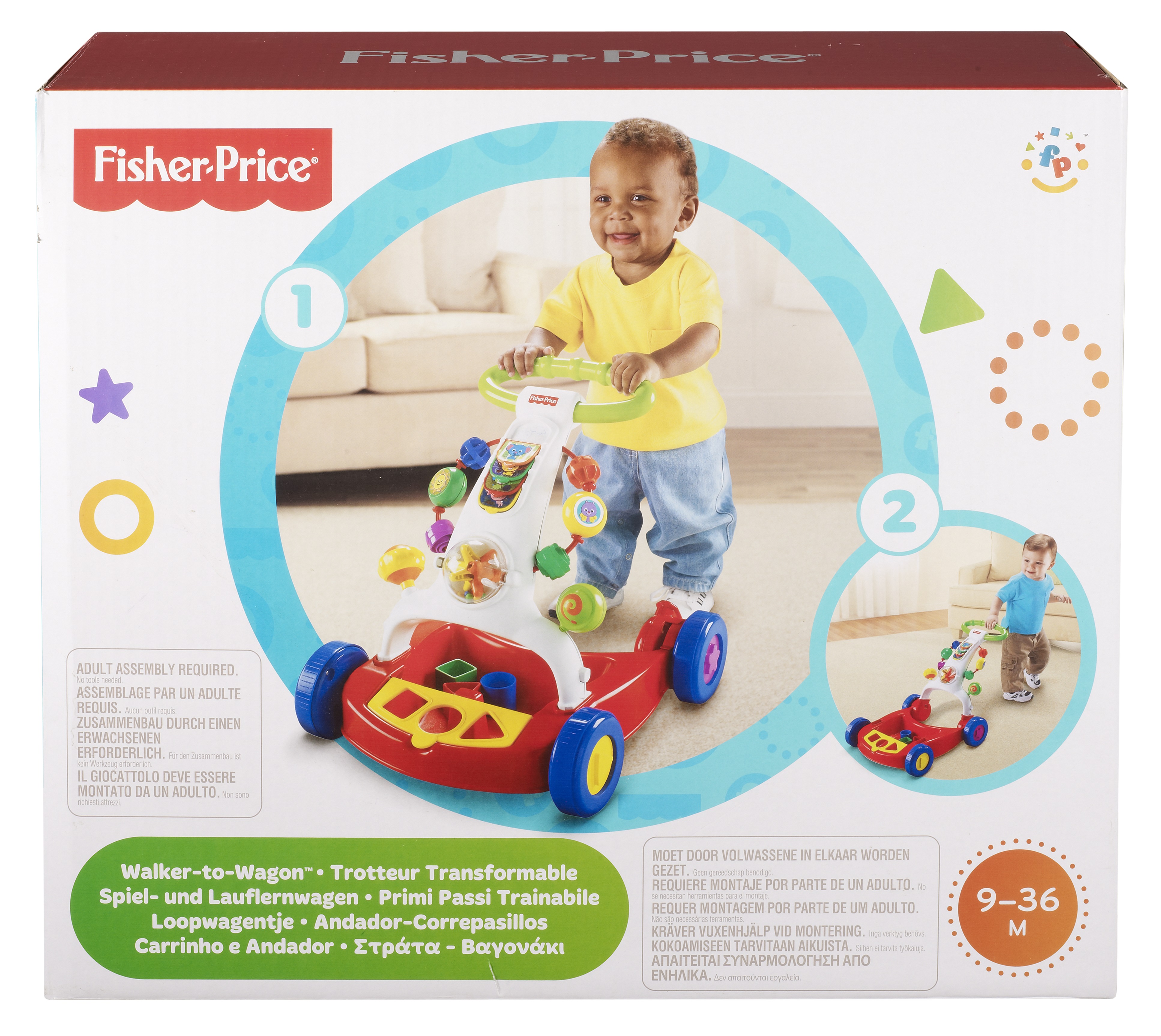 Mattel K6670-0 - Fisher-Price Spiel- und Lauflernwagen