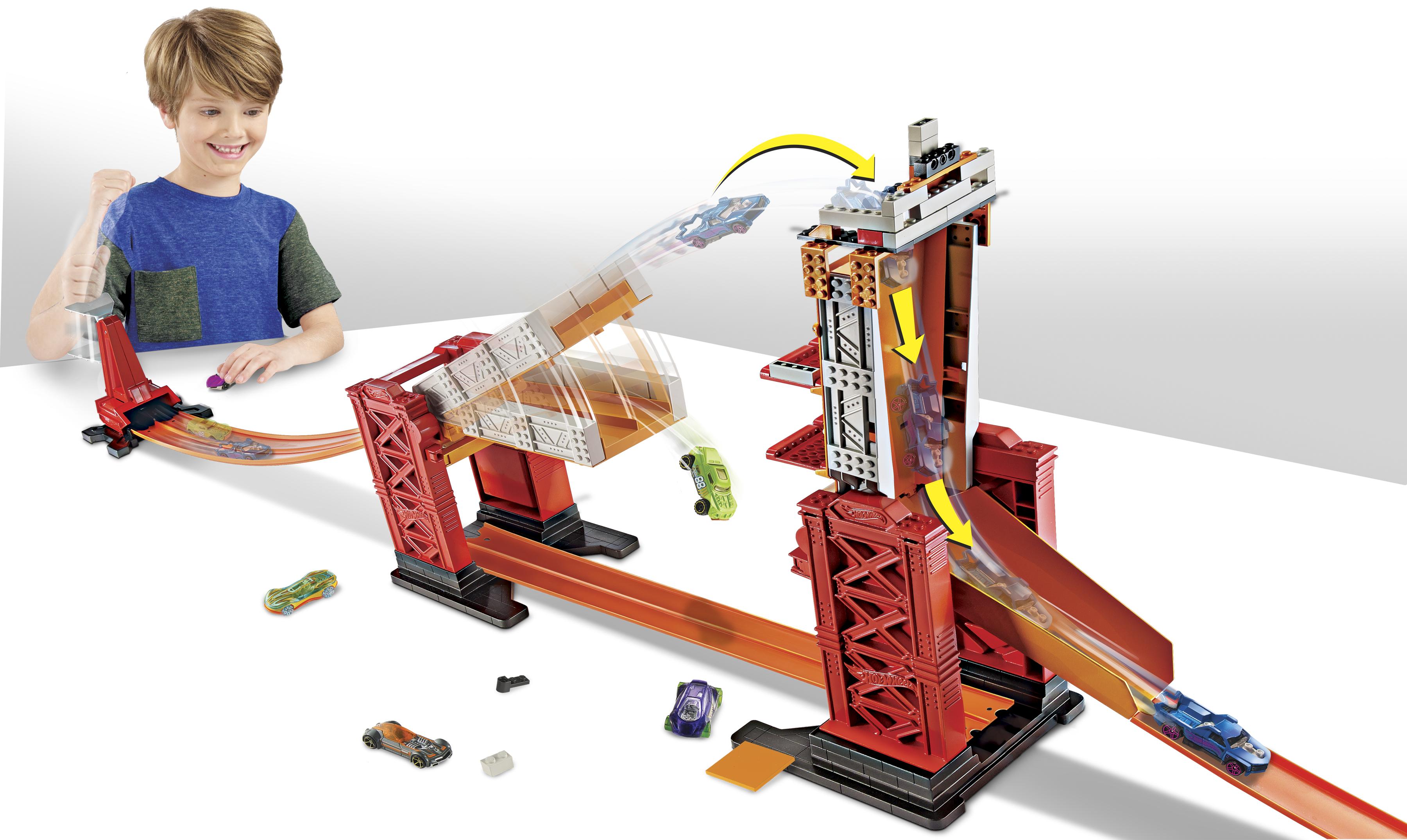 Mattel Hot Wheels DWW97 - Track Builder Bridge Stunt Kit